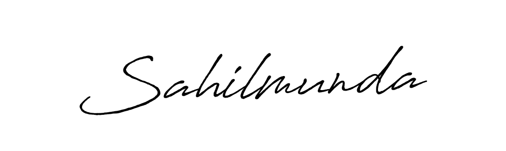 It looks lik you need a new signature style for name Sahilmunda. Design unique handwritten (Antro_Vectra_Bolder) signature with our free signature maker in just a few clicks. Sahilmunda signature style 7 images and pictures png
