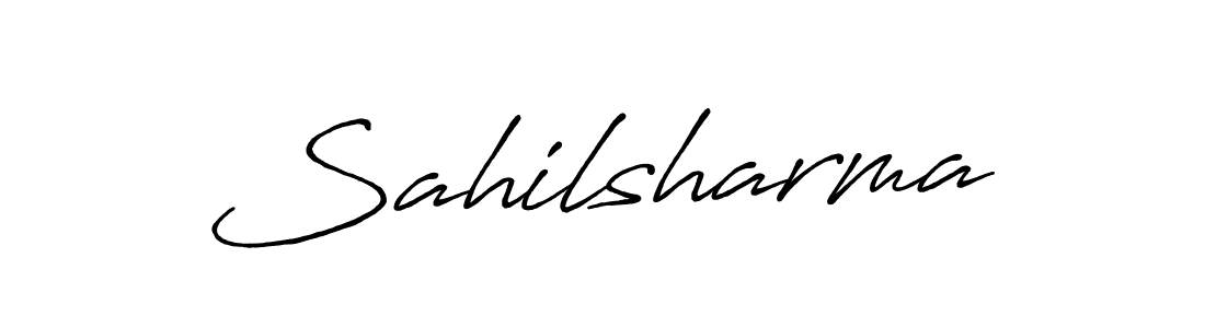 Sahilsharma stylish signature style. Best Handwritten Sign (Antro_Vectra_Bolder) for my name. Handwritten Signature Collection Ideas for my name Sahilsharma. Sahilsharma signature style 7 images and pictures png