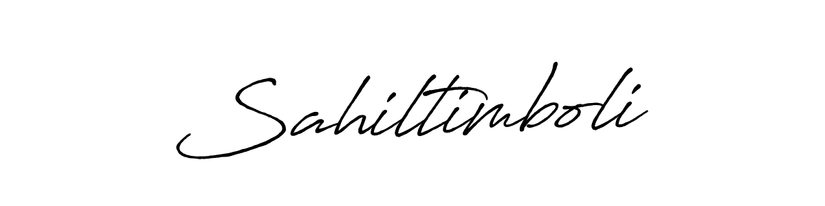 Use a signature maker to create a handwritten signature online. With this signature software, you can design (Antro_Vectra_Bolder) your own signature for name Sahiltimboli. Sahiltimboli signature style 7 images and pictures png