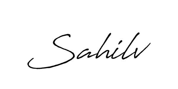 Sahilv stylish signature style. Best Handwritten Sign (Antro_Vectra_Bolder) for my name. Handwritten Signature Collection Ideas for my name Sahilv. Sahilv signature style 7 images and pictures png