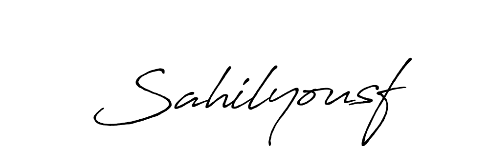 Antro_Vectra_Bolder is a professional signature style that is perfect for those who want to add a touch of class to their signature. It is also a great choice for those who want to make their signature more unique. Get Sahilyousf name to fancy signature for free. Sahilyousf signature style 7 images and pictures png