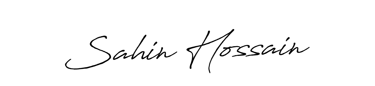 Sahin Hossain stylish signature style. Best Handwritten Sign (Antro_Vectra_Bolder) for my name. Handwritten Signature Collection Ideas for my name Sahin Hossain. Sahin Hossain signature style 7 images and pictures png