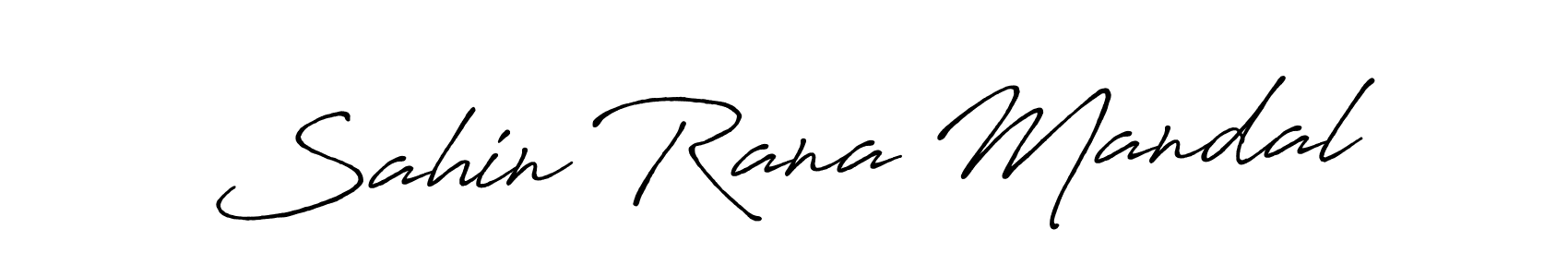 How to make Sahin Rana Mandal name signature. Use Antro_Vectra_Bolder style for creating short signs online. This is the latest handwritten sign. Sahin Rana Mandal signature style 7 images and pictures png
