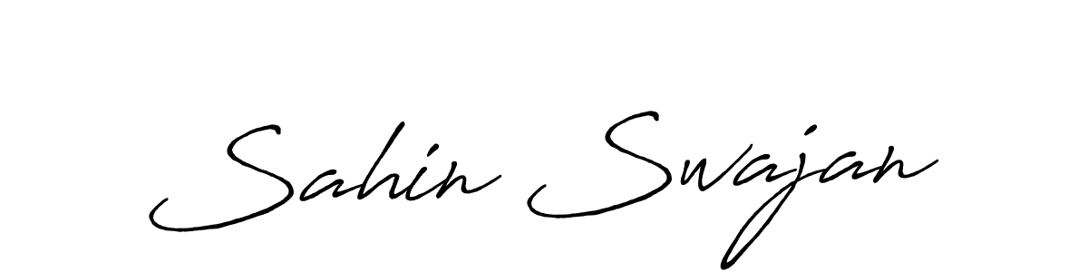 The best way (Antro_Vectra_Bolder) to make a short signature is to pick only two or three words in your name. The name Sahin Swajan include a total of six letters. For converting this name. Sahin Swajan signature style 7 images and pictures png