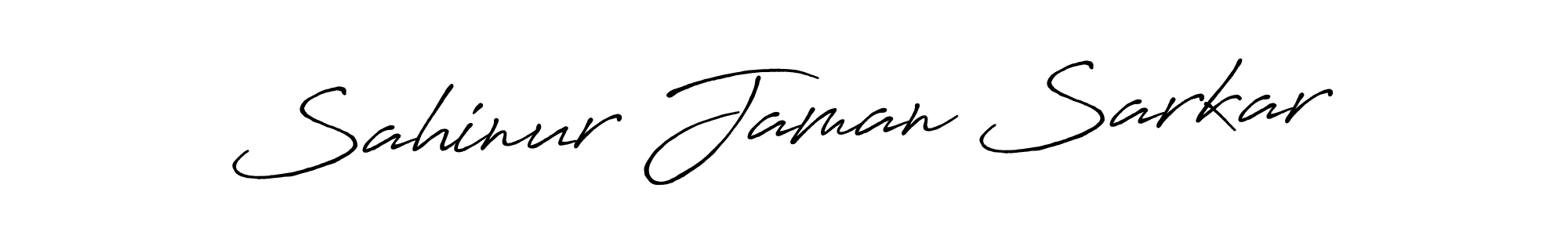 How to make Sahinur Jaman Sarkar name signature. Use Antro_Vectra_Bolder style for creating short signs online. This is the latest handwritten sign. Sahinur Jaman Sarkar signature style 7 images and pictures png