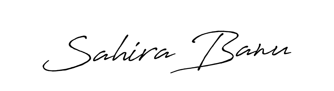 Make a beautiful signature design for name Sahira Banu. With this signature (Antro_Vectra_Bolder) style, you can create a handwritten signature for free. Sahira Banu signature style 7 images and pictures png