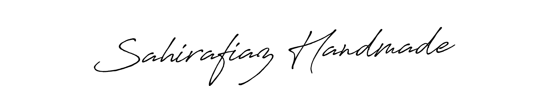 Make a beautiful signature design for name Sahirafiaz Handmade. With this signature (Antro_Vectra_Bolder) style, you can create a handwritten signature for free. Sahirafiaz Handmade signature style 7 images and pictures png