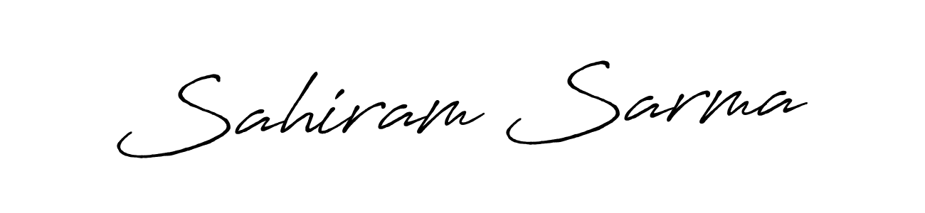 Also we have Sahiram Sarma name is the best signature style. Create professional handwritten signature collection using Antro_Vectra_Bolder autograph style. Sahiram Sarma signature style 7 images and pictures png