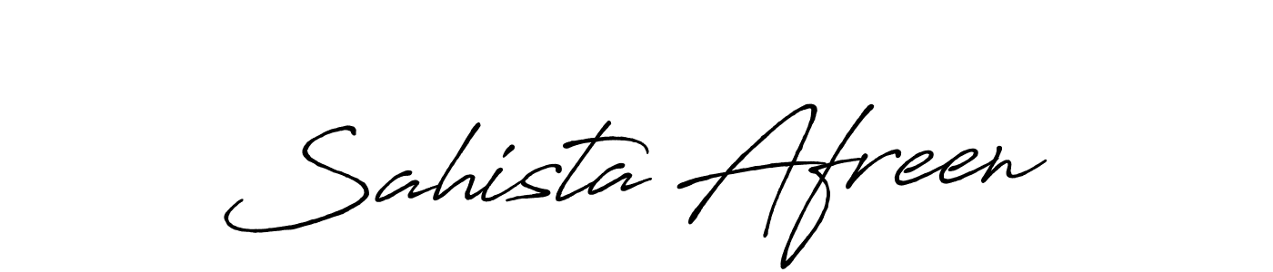 Make a beautiful signature design for name Sahista Afreen. With this signature (Antro_Vectra_Bolder) style, you can create a handwritten signature for free. Sahista Afreen signature style 7 images and pictures png