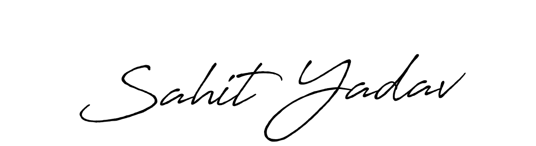 The best way (Antro_Vectra_Bolder) to make a short signature is to pick only two or three words in your name. The name Sahit Yadav include a total of six letters. For converting this name. Sahit Yadav signature style 7 images and pictures png