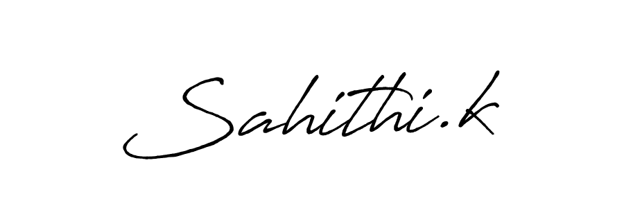 Sahithi.k stylish signature style. Best Handwritten Sign (Antro_Vectra_Bolder) for my name. Handwritten Signature Collection Ideas for my name Sahithi.k. Sahithi.k signature style 7 images and pictures png