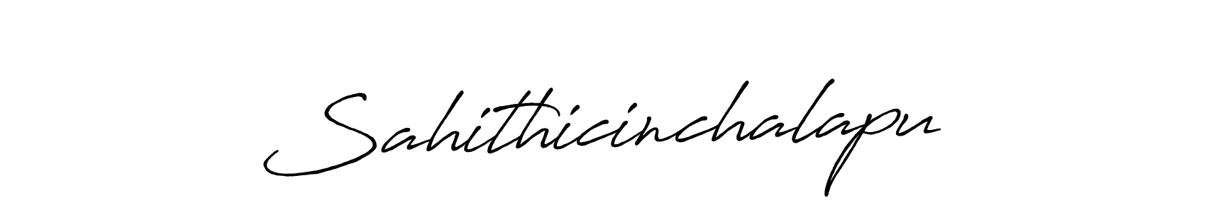 Use a signature maker to create a handwritten signature online. With this signature software, you can design (Antro_Vectra_Bolder) your own signature for name Sahithicinchalapu. Sahithicinchalapu signature style 7 images and pictures png