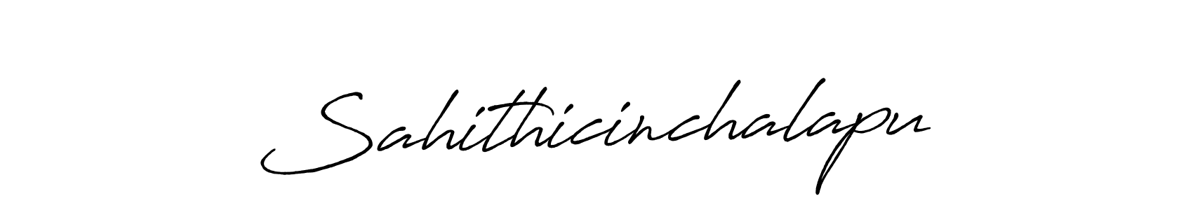 Make a beautiful signature design for name Sahithicinchalapu. With this signature (Antro_Vectra_Bolder) style, you can create a handwritten signature for free. Sahithicinchalapu signature style 7 images and pictures png