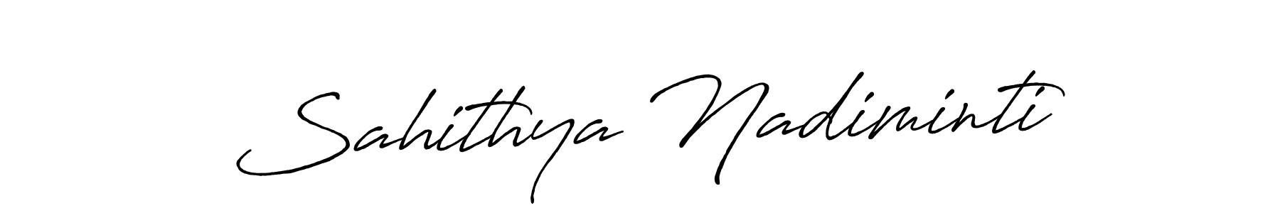You can use this online signature creator to create a handwritten signature for the name Sahithya Nadiminti. This is the best online autograph maker. Sahithya Nadiminti signature style 7 images and pictures png