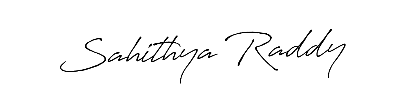 How to make Sahithya Raddy name signature. Use Antro_Vectra_Bolder style for creating short signs online. This is the latest handwritten sign. Sahithya Raddy signature style 7 images and pictures png