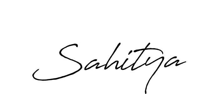 How to make Sahitya name signature. Use Antro_Vectra_Bolder style for creating short signs online. This is the latest handwritten sign. Sahitya signature style 7 images and pictures png