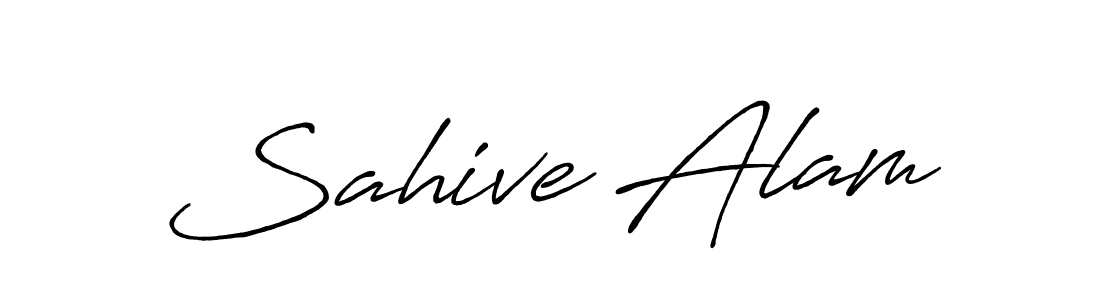 Make a beautiful signature design for name Sahive Alam. With this signature (Antro_Vectra_Bolder) style, you can create a handwritten signature for free. Sahive Alam signature style 7 images and pictures png