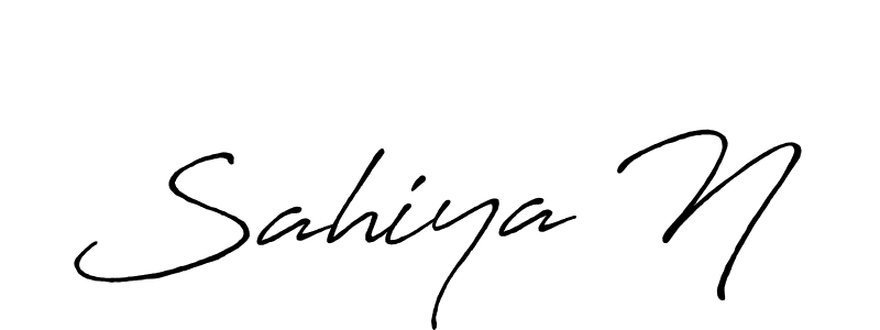 Also we have Sahiya N name is the best signature style. Create professional handwritten signature collection using Antro_Vectra_Bolder autograph style. Sahiya N signature style 7 images and pictures png