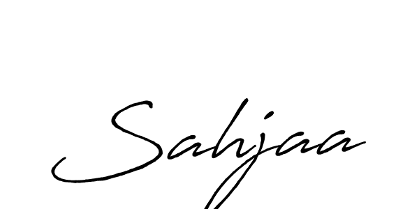 Use a signature maker to create a handwritten signature online. With this signature software, you can design (Antro_Vectra_Bolder) your own signature for name Sahjaa. Sahjaa signature style 7 images and pictures png