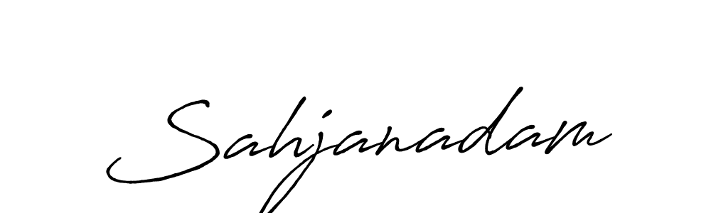 Also You can easily find your signature by using the search form. We will create Sahjanadam name handwritten signature images for you free of cost using Antro_Vectra_Bolder sign style. Sahjanadam signature style 7 images and pictures png