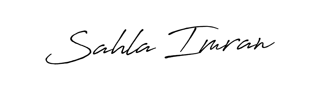 Make a beautiful signature design for name Sahla Imran. With this signature (Antro_Vectra_Bolder) style, you can create a handwritten signature for free. Sahla Imran signature style 7 images and pictures png