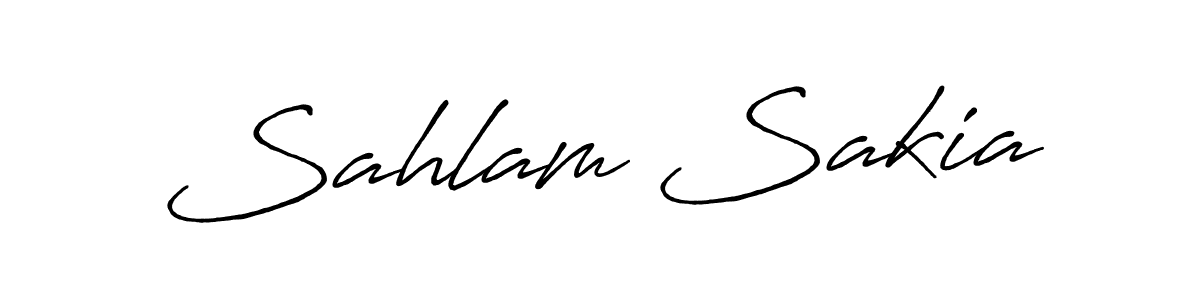Design your own signature with our free online signature maker. With this signature software, you can create a handwritten (Antro_Vectra_Bolder) signature for name Sahlam Sakia. Sahlam Sakia signature style 7 images and pictures png