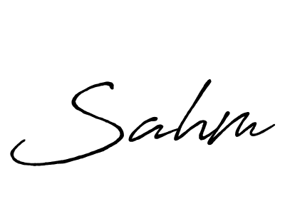 Sahm stylish signature style. Best Handwritten Sign (Antro_Vectra_Bolder) for my name. Handwritten Signature Collection Ideas for my name Sahm. Sahm signature style 7 images and pictures png