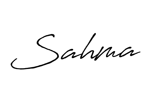 How to make Sahma signature? Antro_Vectra_Bolder is a professional autograph style. Create handwritten signature for Sahma name. Sahma signature style 7 images and pictures png