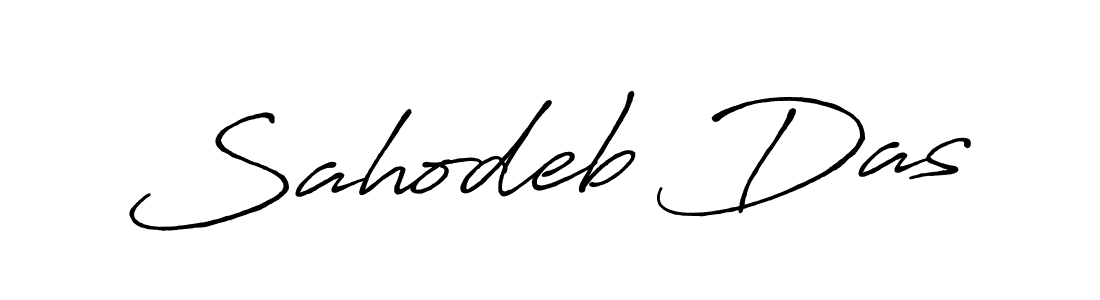 Create a beautiful signature design for name Sahodeb Das. With this signature (Antro_Vectra_Bolder) fonts, you can make a handwritten signature for free. Sahodeb Das signature style 7 images and pictures png
