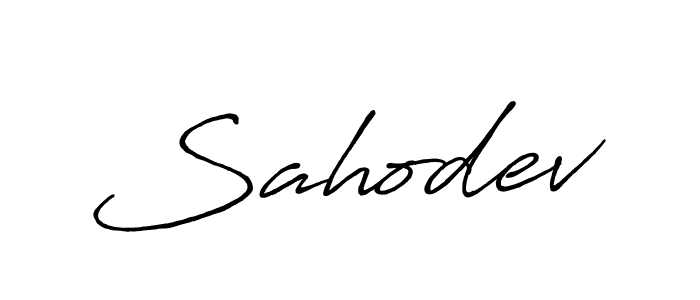 Make a short Sahodev signature style. Manage your documents anywhere anytime using Antro_Vectra_Bolder. Create and add eSignatures, submit forms, share and send files easily. Sahodev signature style 7 images and pictures png