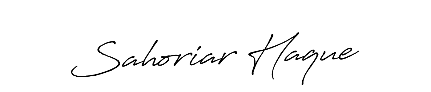 Design your own signature with our free online signature maker. With this signature software, you can create a handwritten (Antro_Vectra_Bolder) signature for name Sahoriar Haque. Sahoriar Haque signature style 7 images and pictures png