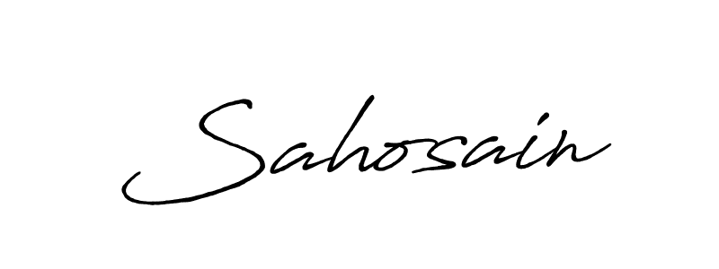 How to make Sahosain signature? Antro_Vectra_Bolder is a professional autograph style. Create handwritten signature for Sahosain name. Sahosain signature style 7 images and pictures png