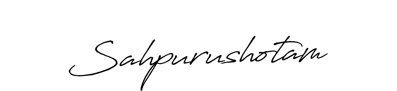 Use a signature maker to create a handwritten signature online. With this signature software, you can design (Antro_Vectra_Bolder) your own signature for name Sahpurushotam. Sahpurushotam signature style 7 images and pictures png