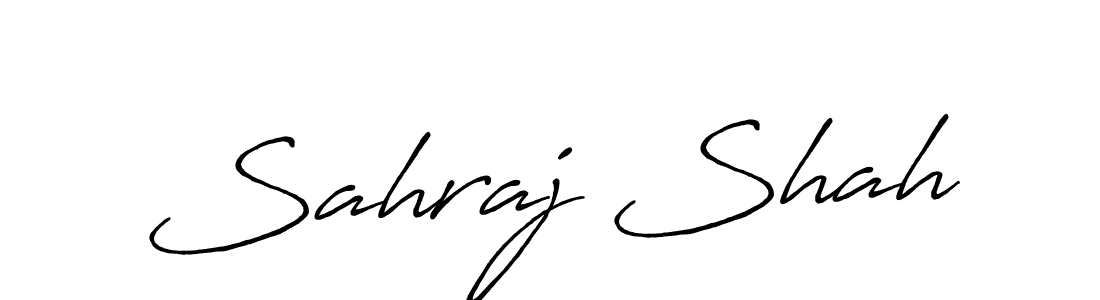 How to make Sahraj Shah name signature. Use Antro_Vectra_Bolder style for creating short signs online. This is the latest handwritten sign. Sahraj Shah signature style 7 images and pictures png