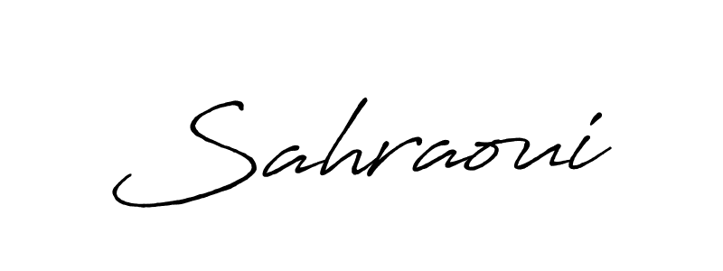 How to make Sahraoui signature? Antro_Vectra_Bolder is a professional autograph style. Create handwritten signature for Sahraoui name. Sahraoui signature style 7 images and pictures png