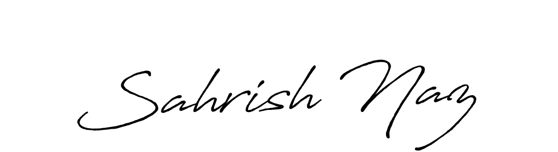 if you are searching for the best signature style for your name Sahrish Naz. so please give up your signature search. here we have designed multiple signature styles  using Antro_Vectra_Bolder. Sahrish Naz signature style 7 images and pictures png