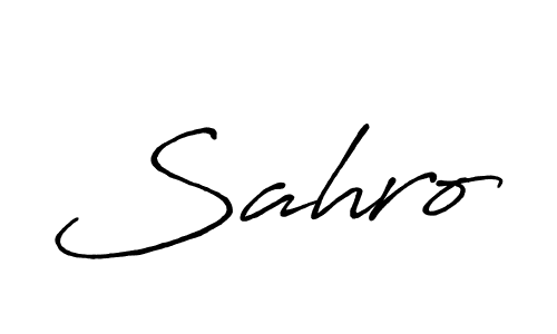 Make a beautiful signature design for name Sahro. With this signature (Antro_Vectra_Bolder) style, you can create a handwritten signature for free. Sahro signature style 7 images and pictures png