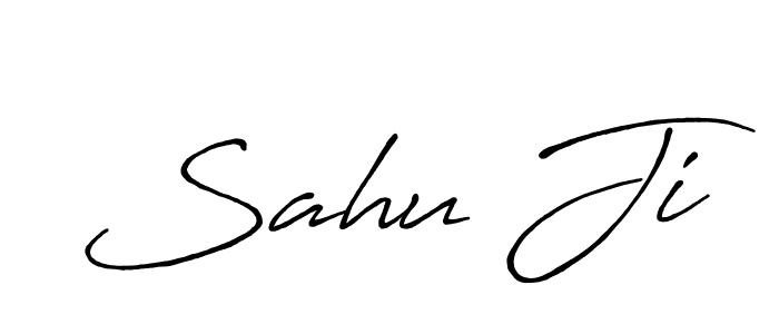 Sahu Ji stylish signature style. Best Handwritten Sign (Antro_Vectra_Bolder) for my name. Handwritten Signature Collection Ideas for my name Sahu Ji. Sahu Ji signature style 7 images and pictures png