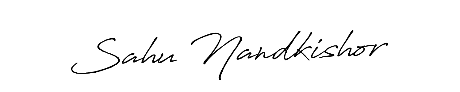 if you are searching for the best signature style for your name Sahu Nandkishor. so please give up your signature search. here we have designed multiple signature styles  using Antro_Vectra_Bolder. Sahu Nandkishor signature style 7 images and pictures png