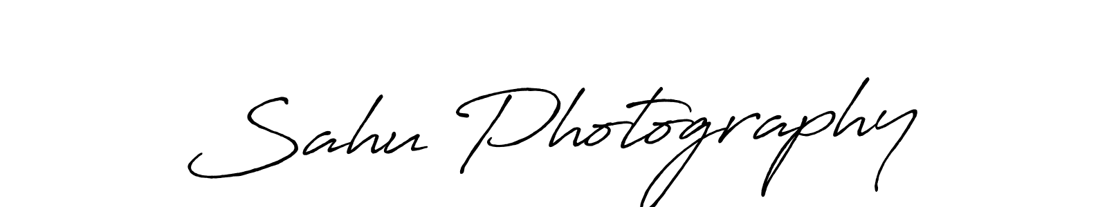 How to make Sahu Photography name signature. Use Antro_Vectra_Bolder style for creating short signs online. This is the latest handwritten sign. Sahu Photography signature style 7 images and pictures png