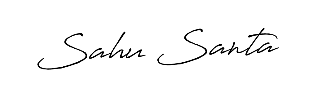 Use a signature maker to create a handwritten signature online. With this signature software, you can design (Antro_Vectra_Bolder) your own signature for name Sahu Santa. Sahu Santa signature style 7 images and pictures png