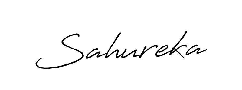 How to make Sahureka name signature. Use Antro_Vectra_Bolder style for creating short signs online. This is the latest handwritten sign. Sahureka signature style 7 images and pictures png