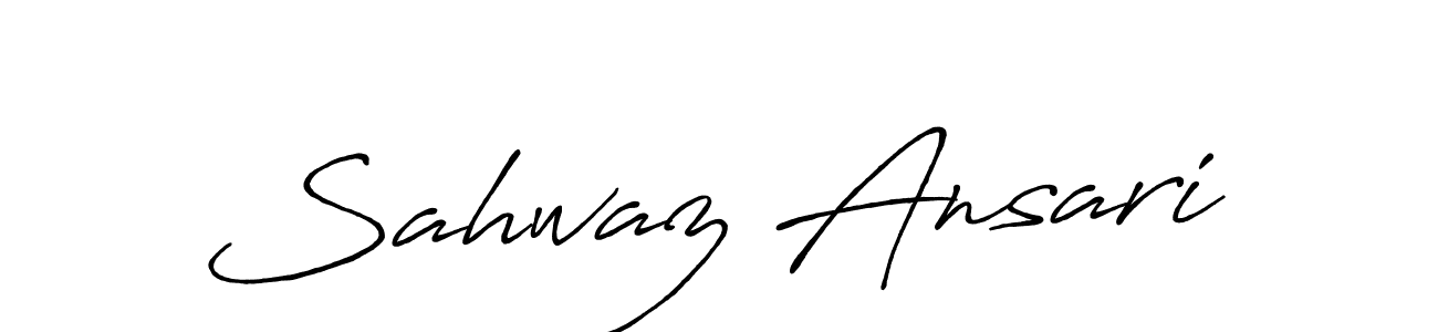 Also You can easily find your signature by using the search form. We will create Sahwaz Ansari name handwritten signature images for you free of cost using Antro_Vectra_Bolder sign style. Sahwaz Ansari signature style 7 images and pictures png