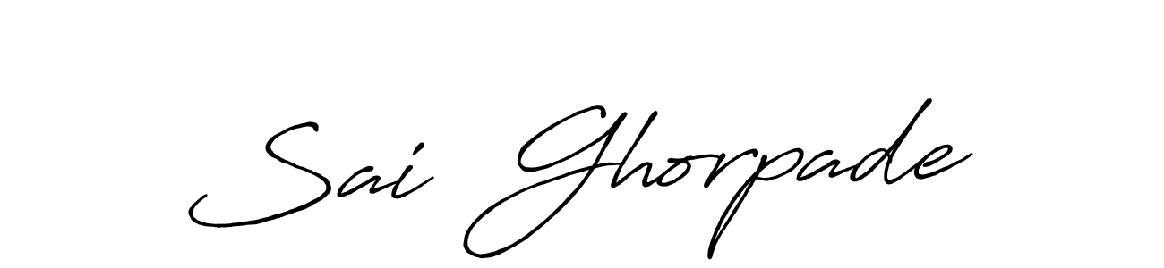 Antro_Vectra_Bolder is a professional signature style that is perfect for those who want to add a touch of class to their signature. It is also a great choice for those who want to make their signature more unique. Get Sai  Ghorpade name to fancy signature for free. Sai  Ghorpade signature style 7 images and pictures png