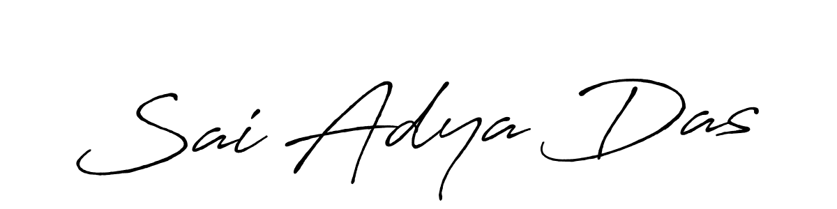 The best way (Antro_Vectra_Bolder) to make a short signature is to pick only two or three words in your name. The name Sai Adya Das include a total of six letters. For converting this name. Sai Adya Das signature style 7 images and pictures png