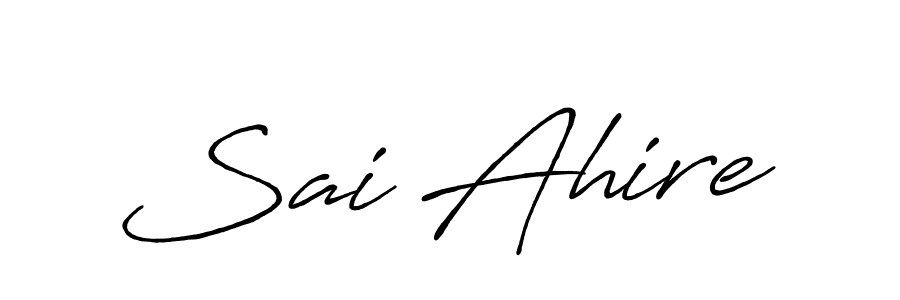 Create a beautiful signature design for name Sai Ahire. With this signature (Antro_Vectra_Bolder) fonts, you can make a handwritten signature for free. Sai Ahire signature style 7 images and pictures png