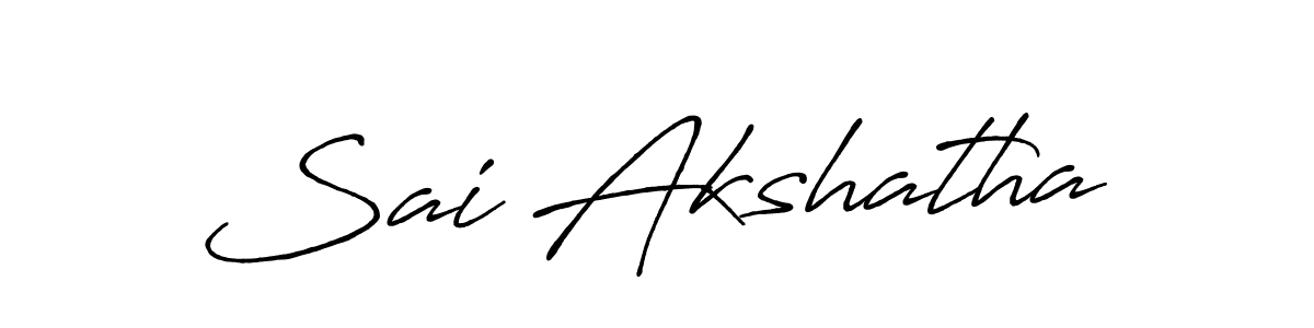 Design your own signature with our free online signature maker. With this signature software, you can create a handwritten (Antro_Vectra_Bolder) signature for name Sai Akshatha. Sai Akshatha signature style 7 images and pictures png