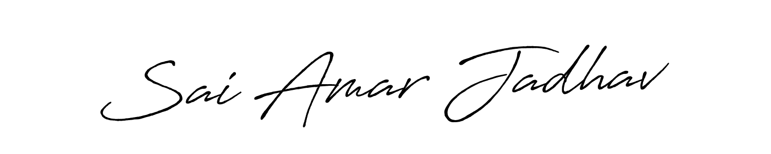 You should practise on your own different ways (Antro_Vectra_Bolder) to write your name (Sai Amar Jadhav) in signature. don't let someone else do it for you. Sai Amar Jadhav signature style 7 images and pictures png