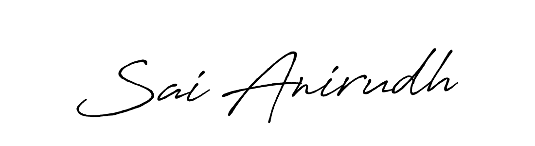Design your own signature with our free online signature maker. With this signature software, you can create a handwritten (Antro_Vectra_Bolder) signature for name Sai Anirudh. Sai Anirudh signature style 7 images and pictures png