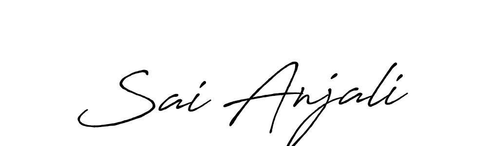 Sai Anjali stylish signature style. Best Handwritten Sign (Antro_Vectra_Bolder) for my name. Handwritten Signature Collection Ideas for my name Sai Anjali. Sai Anjali signature style 7 images and pictures png